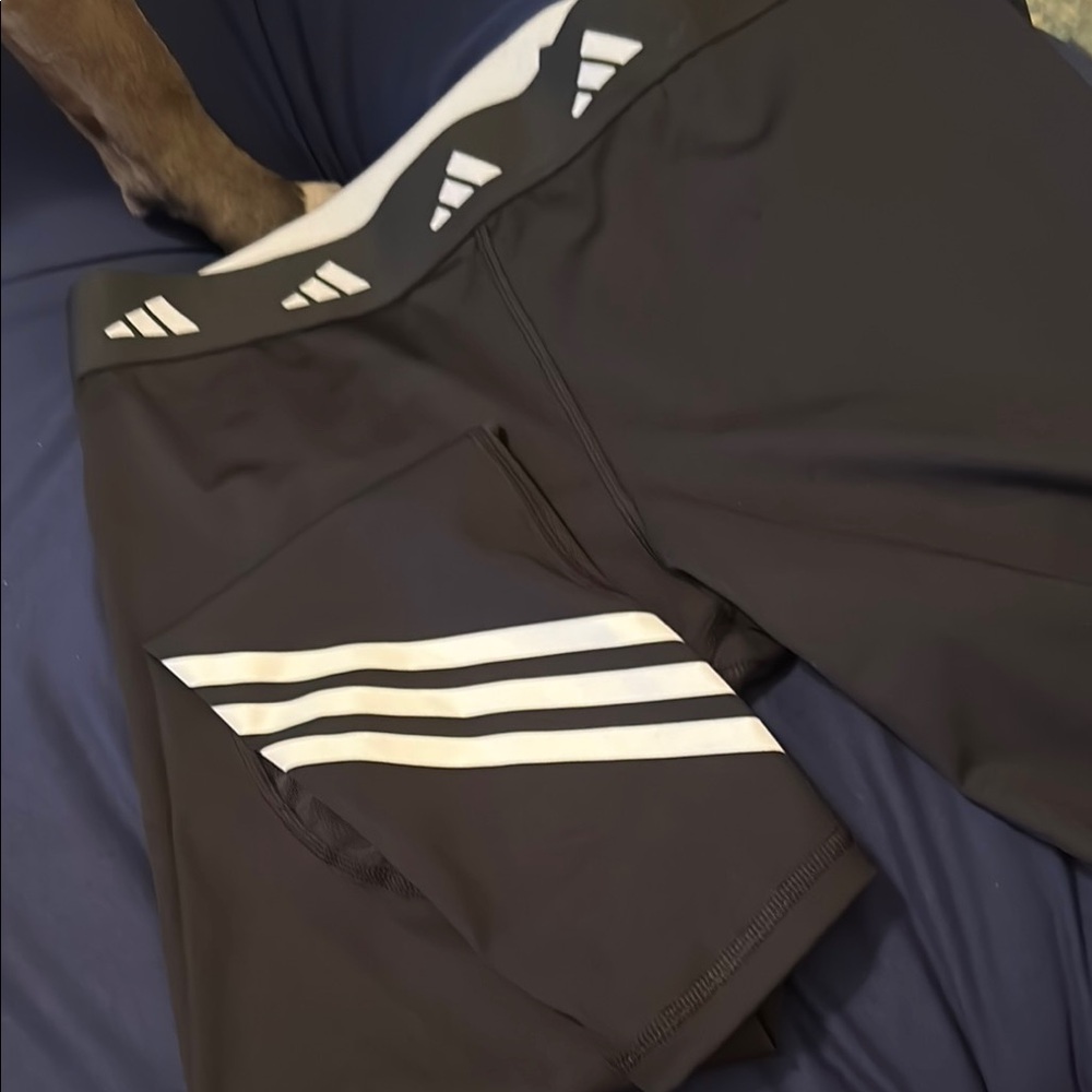 Adidas Black and White Athletic Shorts
